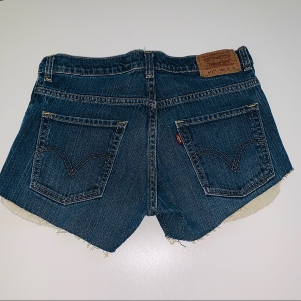 LEVIS 511 Cutoff Blue Denim Jean Shorts - 28